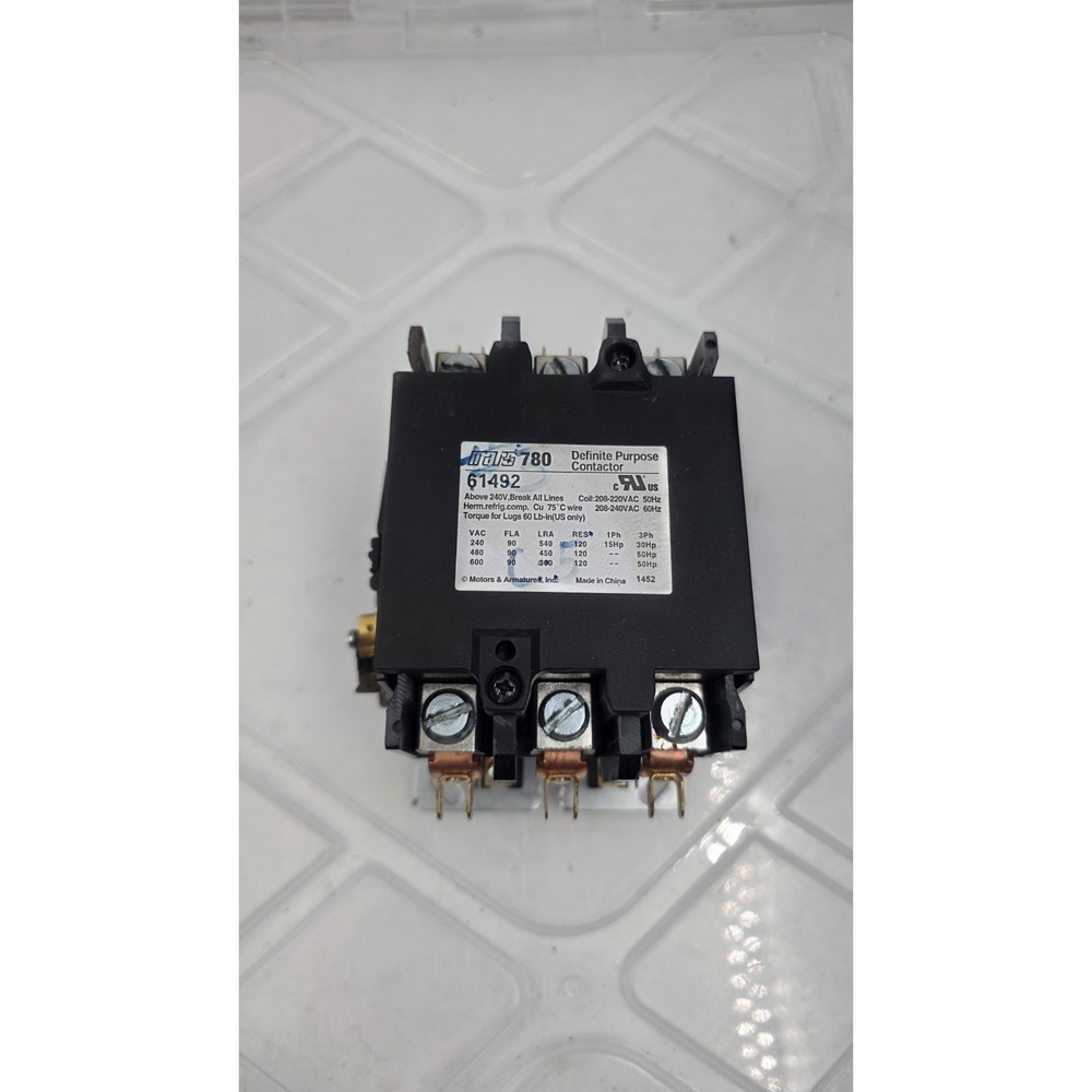MARS 780 61492 3P 90FLA 208/240VAC 50/60HZ CONTACTOR